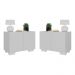 Kit 2 Mesas de Cabeceira 2 Portas e Pés Multimóveis MP4139 Branco