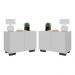 Kit 2 Mesas de Cabeceira 2 Portas e Pés Multimóveis MP4139 Branco/Preto