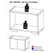 Kit 2 Mesas de Cabeceira 2 Portas e Pés Multimóveis MP4139 Branco/Preto