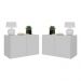 Kit 2 Mesas de Cabeceira Suspensas 2 Portas Multimóveis MP4137 Branco