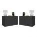 Kit 2 Mesas de Cabeceira Suspensas 2 Portas Multimóveis MP4137 Preto
