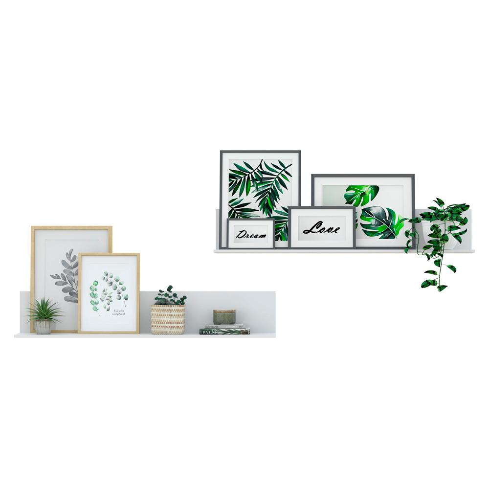 Kit 2 Prateleiras Nichos Decorativos 175 cm Multimóveis Branco