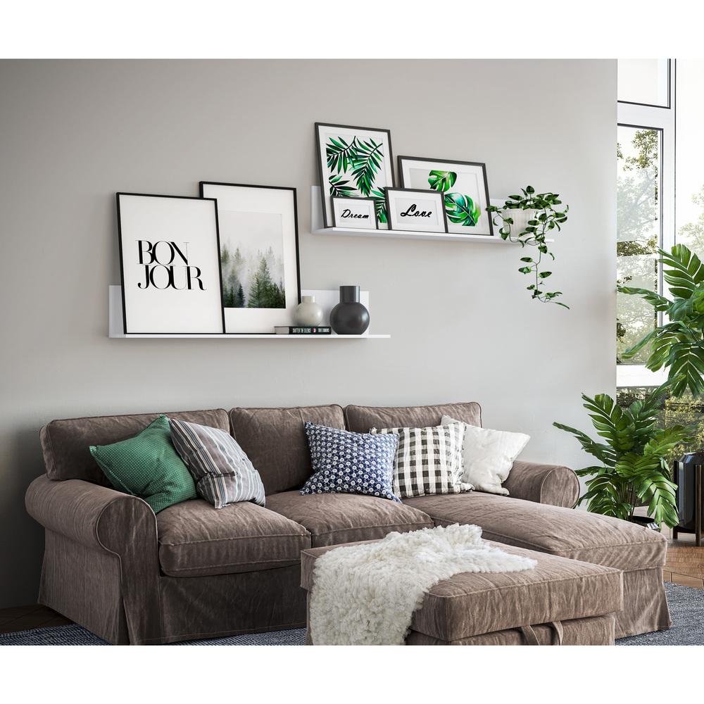 Kit 2 Prateleiras Nichos Decorativos 175 cm Multimóveis Branco
