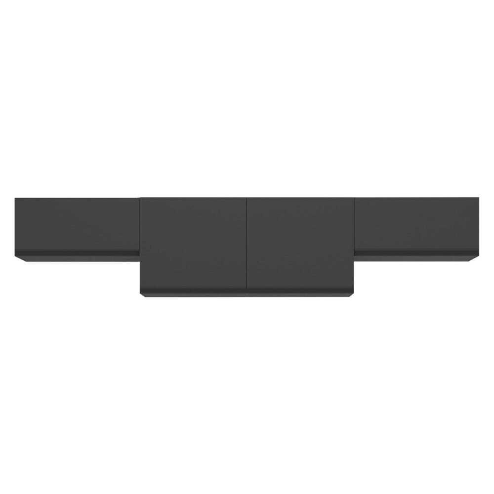 Kit 3 Armários de Cozinha Aéreos 4 Portas Veneza Multimóveis MP2151 Preto