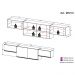 Kit 3 Armários de Cozinha Aéreos 4 Portas Veneza Multimóveis MP2151 Preto/Branco