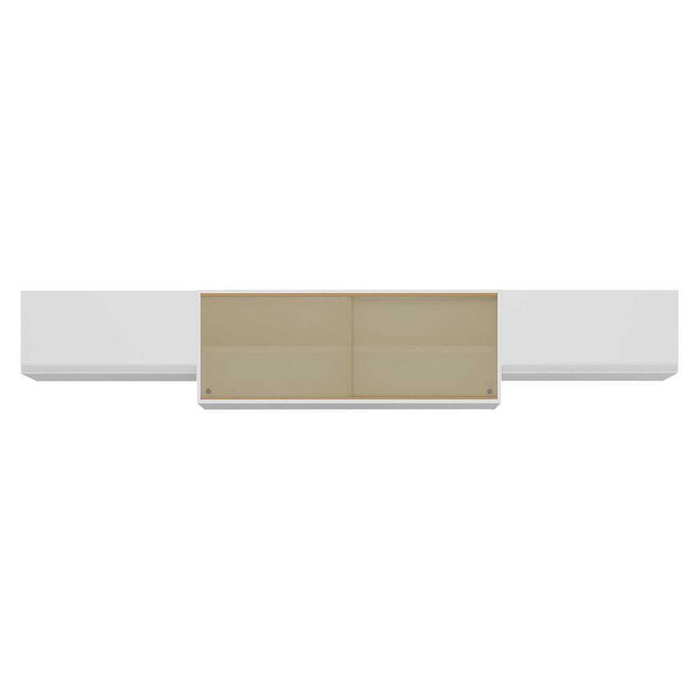 Kit 3 Armários de Cozinha Aéreos 4 Portas Veneza Multimóveis MP2152 Branco