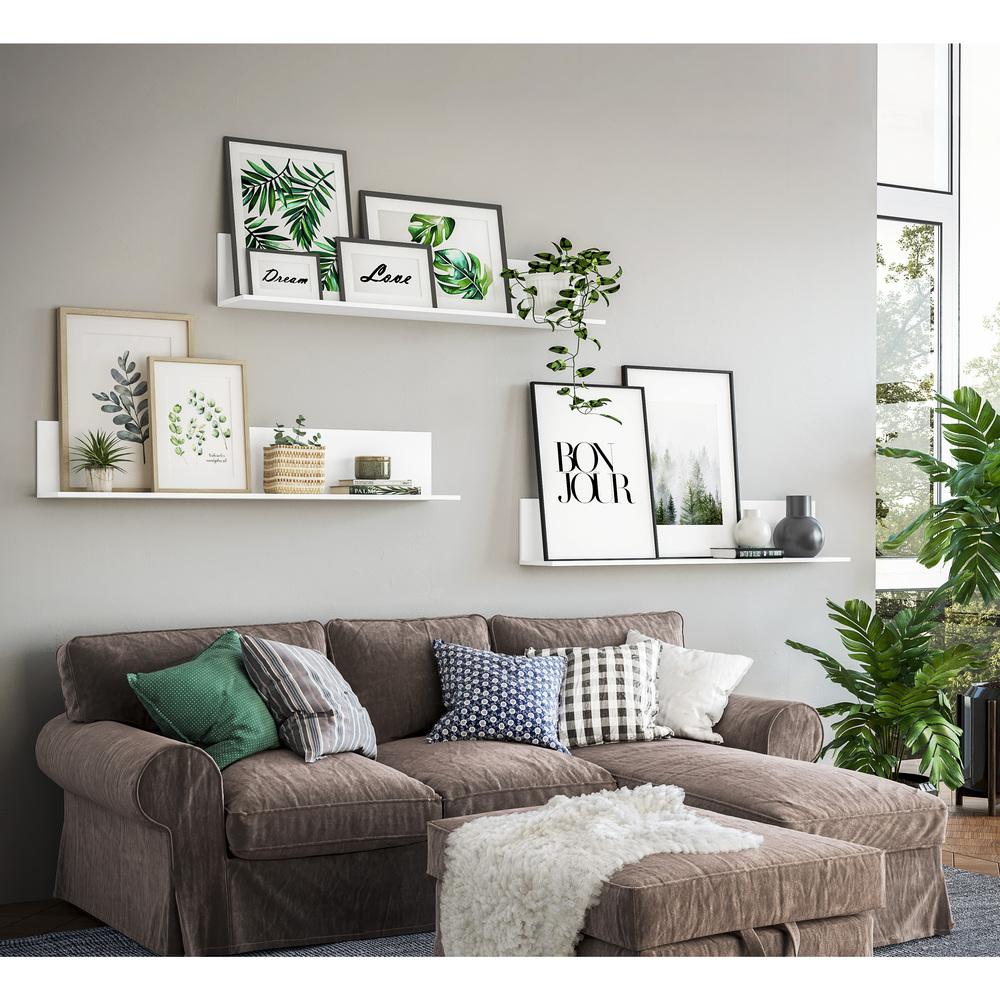Kit 3 Prateleiras Nichos Decorativos 175 cm Multimóveis Branco