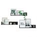 Kit 3 Prateleiras Nichos Decorativos 175 cm Multimóveis Preto