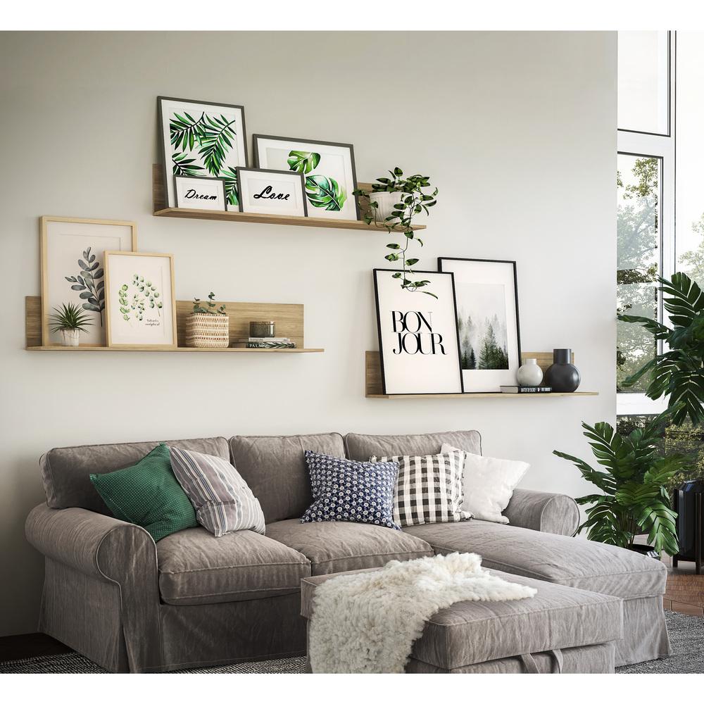 Kit 3 Prateleiras Nichos Decorativos 175 cm Multimóveis Rustic