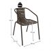 Kit 4 Cadeiras de Jardim Junco Sintético Multimóveis CR8009 Café Mesclado