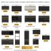 Kit Armário Cozinha Aéreo 105cm com Aéreo 120cm Veneza Multimóveis MP2292 Preto/Dourado