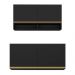 Kit Armário Cozinha Aéreo 105cm com Aéreo 120cm Veneza Multimóveis MP2292 Preto/Dourado