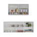 Kit Armário Cozinha Aéreo 105cm com Aéreo 150cm Veneza Multimóveis MP2291 Branco/Dourado