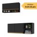 Kit Armário Cozinha Aéreo 105cm com Aéreo 150cm Veneza Multimóveis MP2291 Preto/Dourado