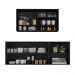 Kit Armário Cozinha Aéreo 105cm com Aéreo 150cm Veneza Multimóveis MP2291 Preto/Dourado