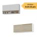 Kit Armário Cozinha Aéreo 105cm e Aéreo 120cm com Portas de Vidro Multimóveis MP2293 Branco/Dourado