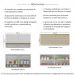 Kit Armário Cozinha Aéreo 105cm e Aéreo 120cm com Portas de Vidro Multimóveis MP2293 Branco/Dourado