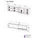 Kit Armário Cozinha Aéreo 105cm e Aéreo 120cm com Portas de Vidro Multimóveis MP2293 Branco/Dourado