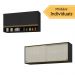 Kit Armário Cozinha Aéreo 105cm e Aéreo 120cm com Portas de Vidro Multimóveis MP2293 Preto/Dourado