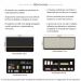 Kit Armário Cozinha Aéreo 105cm e Aéreo 120cm com Portas de Vidro Multimóveis MP2293 Preto/Dourado