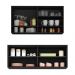 Kit Armário Cozinha Aéreo 105cm e Aéreo 120cm com Portas de Vidro Multimóveis MP2293 Preto/Dourado