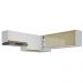 Kit Armário Cozinha Aéreo Canto 90cm com Aéreo 70cm e Aéreo 120cm Veneza Multimóveis MP2287 Branco/Dourado