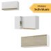 Kit Armário Cozinha Aéreo Canto 90cm com Aéreo 70cm e Aéreo 120cm Veneza Multimóveis MP2287 Branco/Dourado
