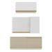 Kit Armário Cozinha Aéreo Canto 90cm com Aéreo 70cm e Aéreo 120cm Veneza Multimóveis MP2287 Branco/Dourado