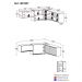 Kit Armário Cozinha Aéreo Canto 90cm com Aéreo 70cm e Aéreo 120cm Veneza Multimóveis MP2287 Branco/Preto