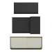 Kit Armário Cozinha Aéreo Canto 90cm com Aéreo 70cm e Aéreo 120cm Veneza Multimóveis MP2287 Preto