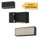 Kit Armário Cozinha Aéreo Canto 90cm com Aéreo 70cm e Aéreo 120cm Veneza Multimóveis MP2287 Preto/Dourado