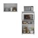 Kit Armário de Cozinha 2 Portas com Balcão Multiuso Multimóveis MP2236 Branco