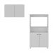 Kit Armário de Cozinha 2 Portas com Balcão Multiuso Multimóveis MP2236 Branco