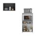 Kit Armário de Cozinha 2 Portas com Balcão Multiuso Multimóveis MP2236 Branco/Grafite