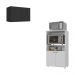 Kit Armário de Cozinha 2 Portas com Balcão Multiuso Multimóveis MP2236 Branco/Preto