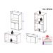 Kit Armário de Cozinha 2 Portas com Balcão Multiuso Multimóveis MP2236 Branco/Preto