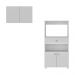 Kit Armário de Cozinha 2 Portas com Balcão Multiuso Multimóveis MP2238 Branco