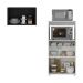 Kit Armário de Cozinha 2 Portas com Balcão Multiuso Multimóveis MP2238 Branco/Preto