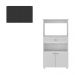 Kit Armário de Cozinha 2 Portas com Balcão Multiuso Multimóveis MP2238 Branco/Preto