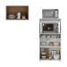 Kit Armário de Cozinha 2 Portas com Balcão Multiuso Multimóveis MP2238 Branco/Rustic