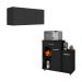 Kit Armário de Cozinha 3 Portas com Balcão Multiuso Multimóveis MP2234 Preto