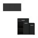 Kit Armário de Cozinha 3 Portas com Balcão Multiuso Multimóveis MP2234 Preto