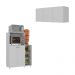 Kit Armário de Cozinha 3 Portas com Balcão Multiuso/Fruteira Multimóveis MP2235 Branco