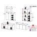 Kit Armário de Cozinha 3 Portas com Balcão Multiuso/Fruteira Multimóveis MP2235 Branco/Grafite