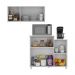 Kit Armário de Cozinha 3 Portas com Balcão Multiuso/Fruteira Multimóveis MP2237 Branco