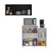 Kit Armário de Cozinha 3 Portas com Balcão Multiuso/Fruteira Multimóveis MP2237 Branco/Preto