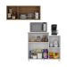 Kit Armário de Cozinha 3 Portas com Balcão Multiuso/Fruteira Multimóveis MP2237 Branco/Rustic