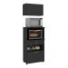 Kit Armário de Cozinha 62,5cm com Balcão para Forno/Micro-ondas Multimóveis MP2281 Preto