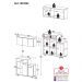 Kit Armário de Cozinha 93cm com Balcão Multiuso para Micro-ondas Multimóveis MP2282 Branco