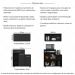 Kit Armário de Cozinha 93cm com Balcão Multiuso para Micro-ondas Multimóveis MP2282 Preto